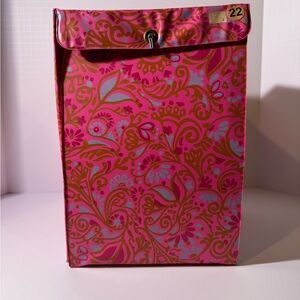 Vintage groovy vinyl wig box flower power